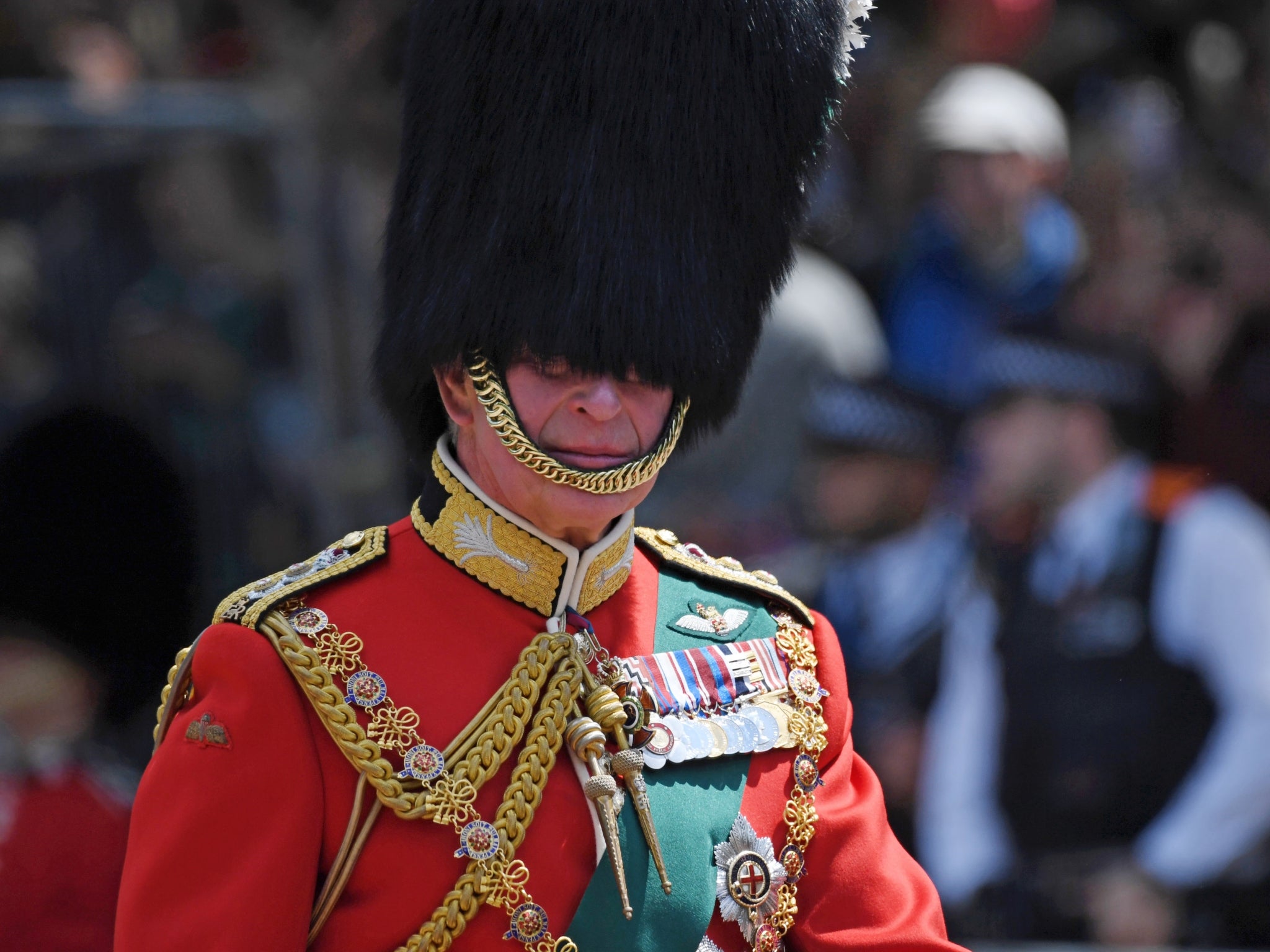 Trooping the Colour Prince Charles receives salute for first time
